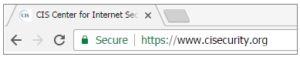 A photo of the title and favicon of cisecurity.org